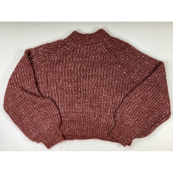 Ana A New Approach Womens Chunky Knit Red Long Sleeve Crew Neck Sweater Size XXL - Picture 2 of 5